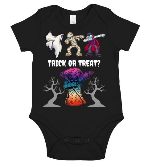 Halloween dabbing Trick or Treat October pumkin 1 Short Sleeve Baby One-Piece