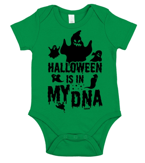 Halloween dna funny saying Short Sleeve Baby One-Piece