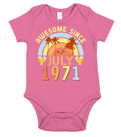 Heart Request For July 1971 Short Sleeve Baby One-Piece
