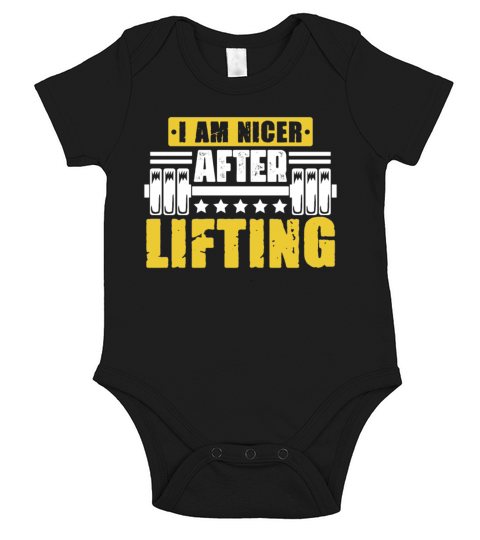 I am Nicer After Lifting Gym Workout Fitness Weigh Short Sleeve Baby One-Piece