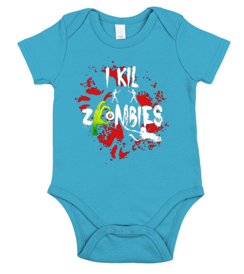 I Kill Zombies T Shirt Costume For Halloween Short Sleeve Baby One-Piece