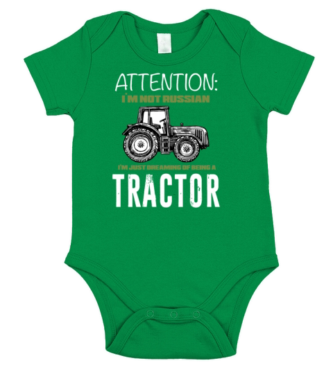 Im not russian im just dreaming being a tractor Short Sleeve Baby One-Piece