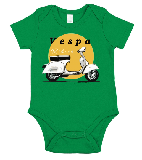 ITALIA VESPA SCOOTER T SHIRT Short Sleeve Baby One-Piece