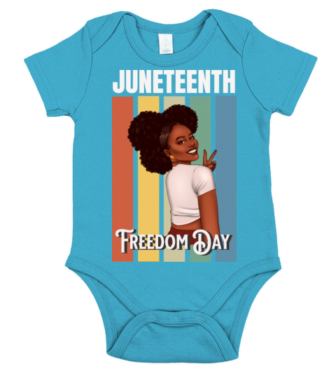 Juneteenth Freedom Day Short Sleeve Baby One-Piece