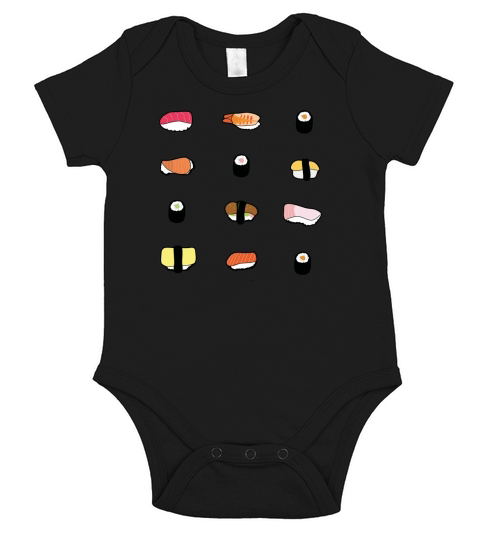 Lots Of Sushi Short Sleeve Baby One-Piece