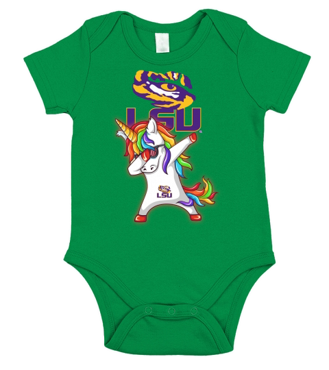 LSU Tigers Unicorn Short Sleeve Baby One-Piece