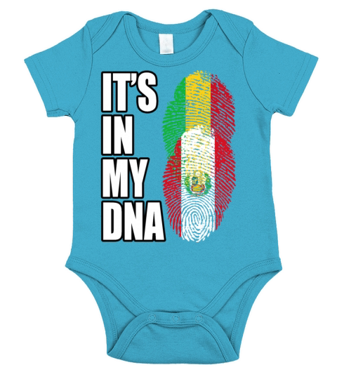 Malian And Peruvian Mix Heritage DNA Flag Short Sleeve Baby One-Piece