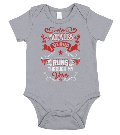 MORALES BLOOD RUNS THROUGH MY VEINS Short Sleeve Baby One-Piece