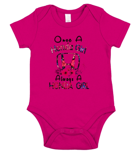 Once a Honda girl always a Honda girl shirt Short Sleeve Baby One-Piece