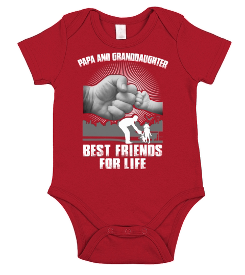 papa and granddaughter best friends for life Short Sleeve Baby One-Piece