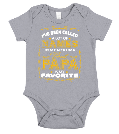 Papa Is My Favorite T Shirt Men’s Baseball T-Shirt Short Sleeve Baby One-Piece