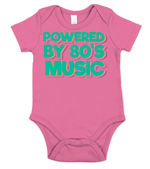 Powered By 80s Music Short Sleeve Baby One-Piece