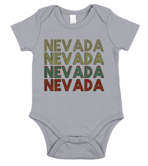 Retro America State Flag Vintage Nevada Short Sleeve Baby One-Piece