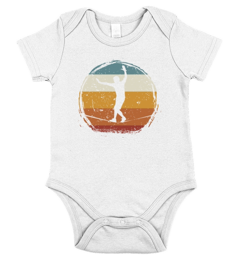 Retro vintage Slackline Short Sleeve Baby One-Piece