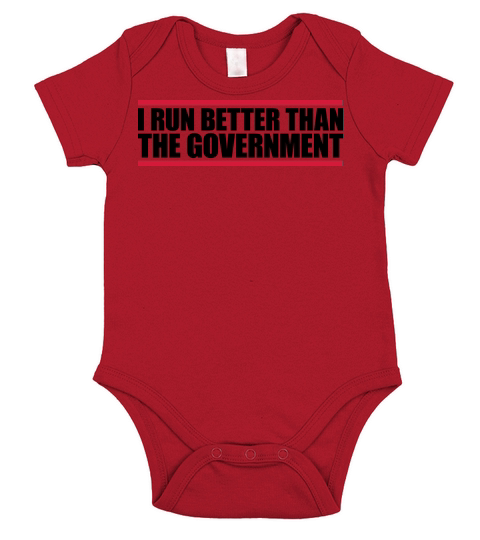 run better than government Short Sleeve Baby One-Piece