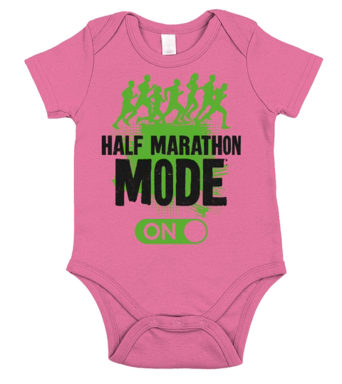 Running Runner Half Marathon Short Sleeve Baby One-Piece