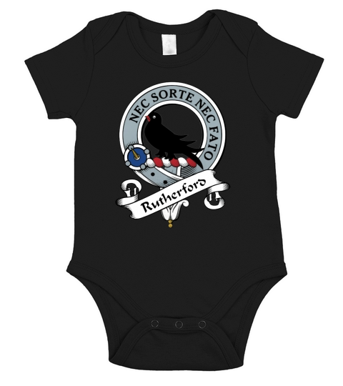 Rutherford Clan Badge Scottish Clan Badges Short Sleeve Baby One-Piece