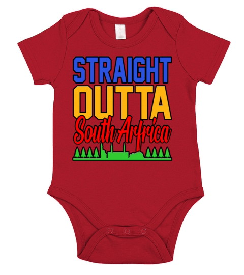 South Africa Flag Vintage Short Sleeve Baby One-Piece