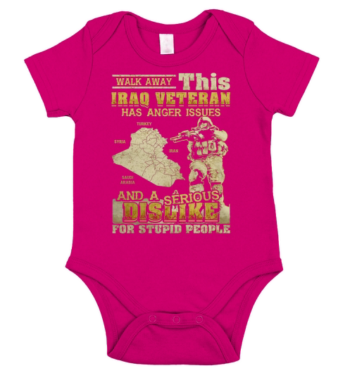 THIS IRAQ VETERAN HAS ANGER ISSUES TSHIRT Short Sleeve Baby One-Piece