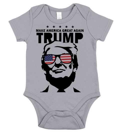 Trump Make America Great Again cartoon Short Sleeve Baby One-Piece