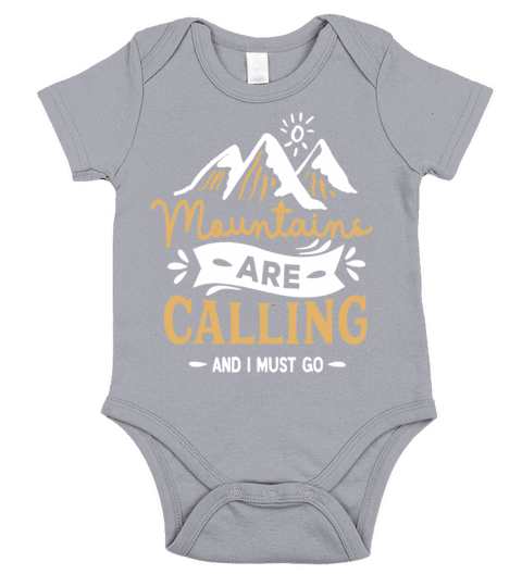 untains Are Calling Funny Mountain Camping Outdoor Short Sleeve Baby One-Piece