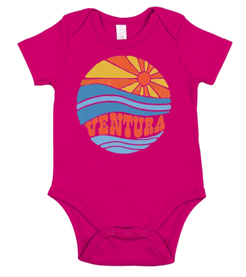Ventura California Short Sleeve Baby One-Piece