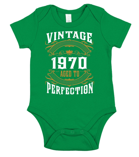 VINTAGE 1970 Short Sleeve Baby One-Piece