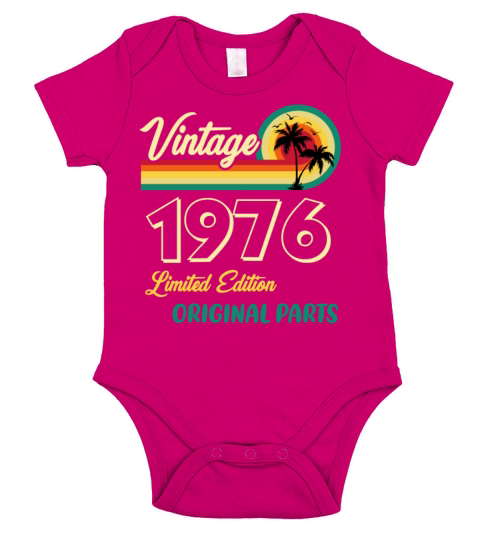 Vintage 1976 Limited Edition Original Parts Short Sleeve Baby One-Piece