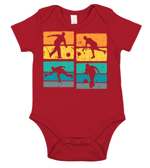 Vintage Bowling Short Sleeve Baby One-Piece