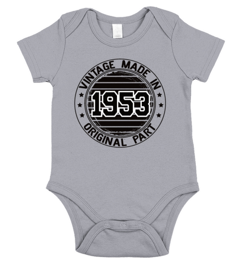 Vintage Made In 1953 Original Part Birthday 1953 Short Sleeve Baby One-Piece