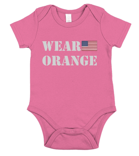 Wear Orange Short Sleeve Baby One-Piece