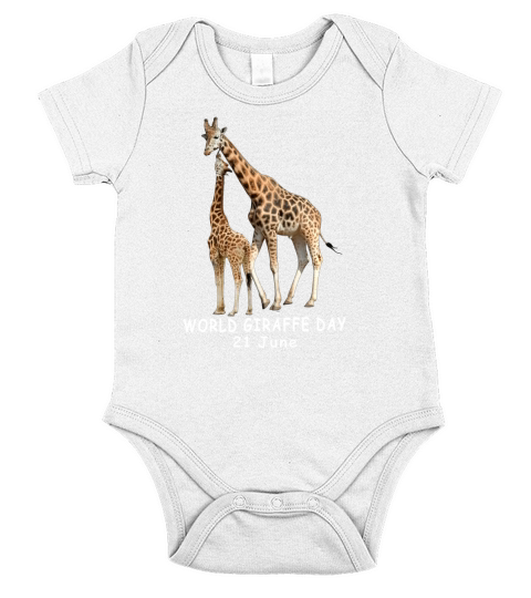 WORLD GIRAFFE DAY (7) Short Sleeve Baby One-Piece
