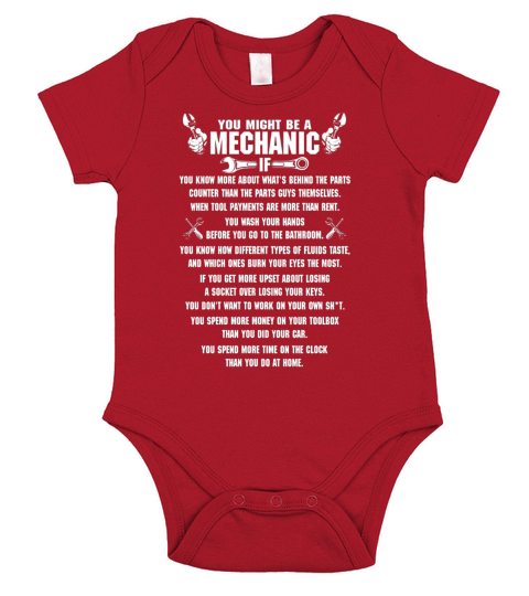 YOU MIGHT BE MECHANIC Short Sleeve Baby One-Piece