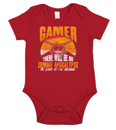 Zombie Apocalypse Gaming Halloween Short Sleeve Baby One-Piece