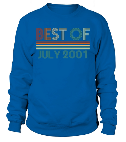 21st birthday July vintage 2001 gift idea Sweatshirt Unisex
