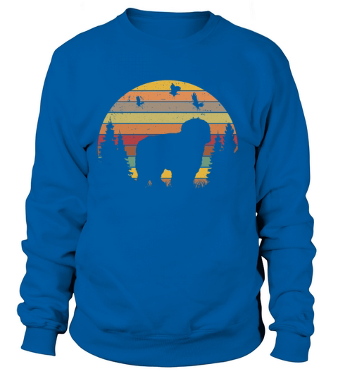 Bobtail Retro Old English Sheepdog Vintage Sweatshirt Unisex