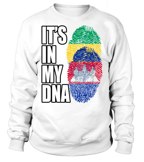 Gambian And Cambodian Mix Heritage DNA Flag Sweatshirt Unisex