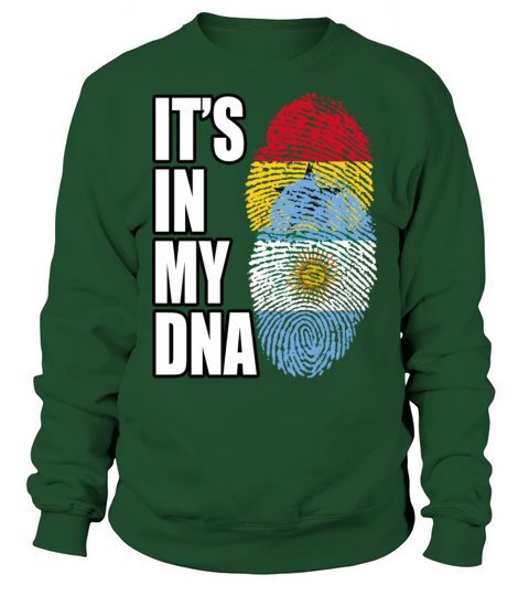 Ghanaian And Argentinian Mix Heritage DNA Flag Sweatshirt Unisex
