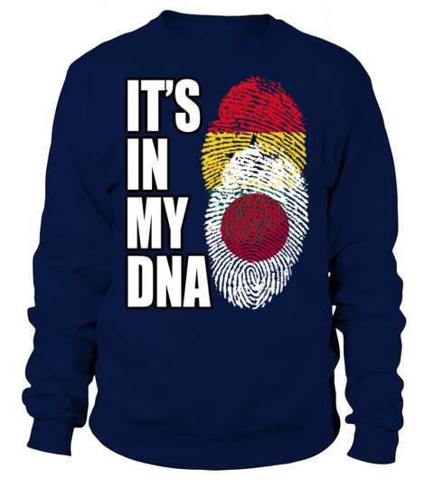 Ghanaian And Japanese Mix Heritage DNA Flag Sweatshirt Unisex