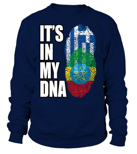 Greek And Ethiopian Mix Heritage DNA Flag Sweatshirt Unisex