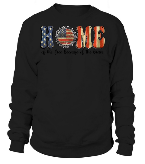 HOME Patriotic USA 4th of July Vintage Design Sweatshirt Unisex