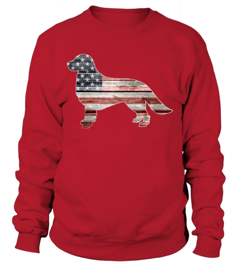 Patriotic Golden Retriever American Flag  Mens TShirt Sweatshirt Unisex