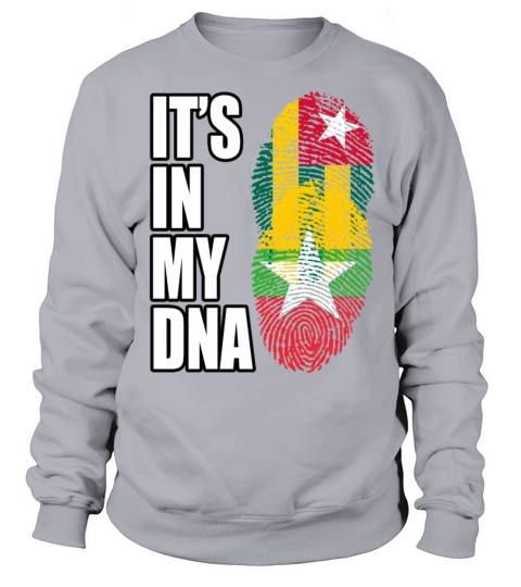 Togolese And Burmese Mix Heritage DNA Flag Sweatshirt Unisex