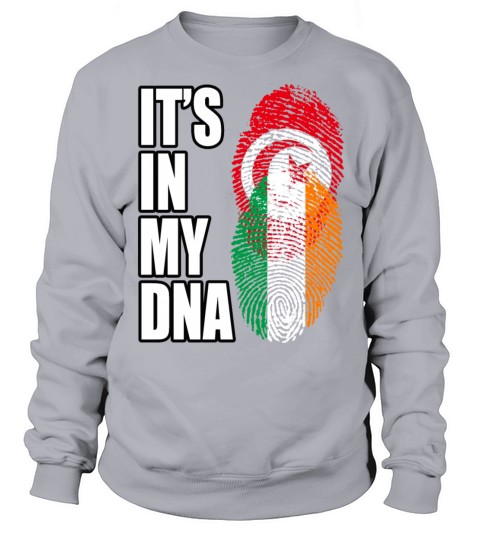 Tunisian And Irish Mix Heritage DNA Flag Sweatshirt Unisex