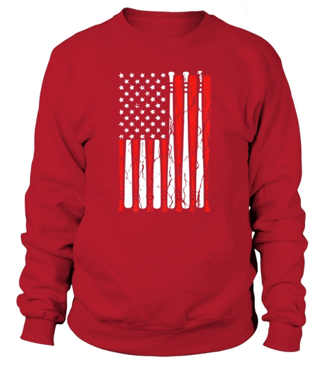 Vintage American Flag Baseball 4th Of July Sweatshirt Unisex