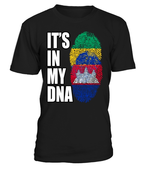 Gambian And Cambodian Mix Heritage DNA Flag T-Shirt Unisex