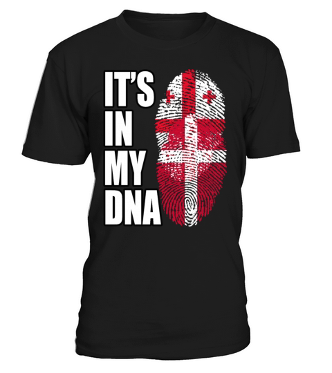 Georgian And Danish Mix Heritage DNA Flag T-Shirt Unisex