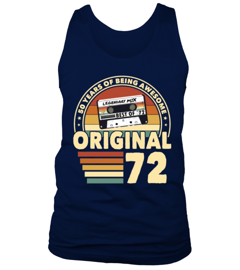 50th birthday vintage 1972 original 1972 Tank Top Unisex