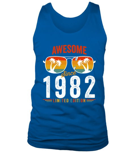 Awesome Since 1982 Birthday Retro Vintage 40 41 Ye Tank Top Unisex