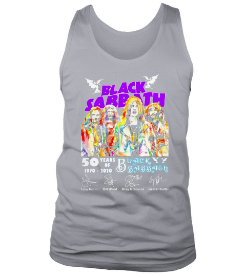 Black Sabbath 50 years of 1970 2020 signatures Tony Iommi shirt Tank Top Unisex